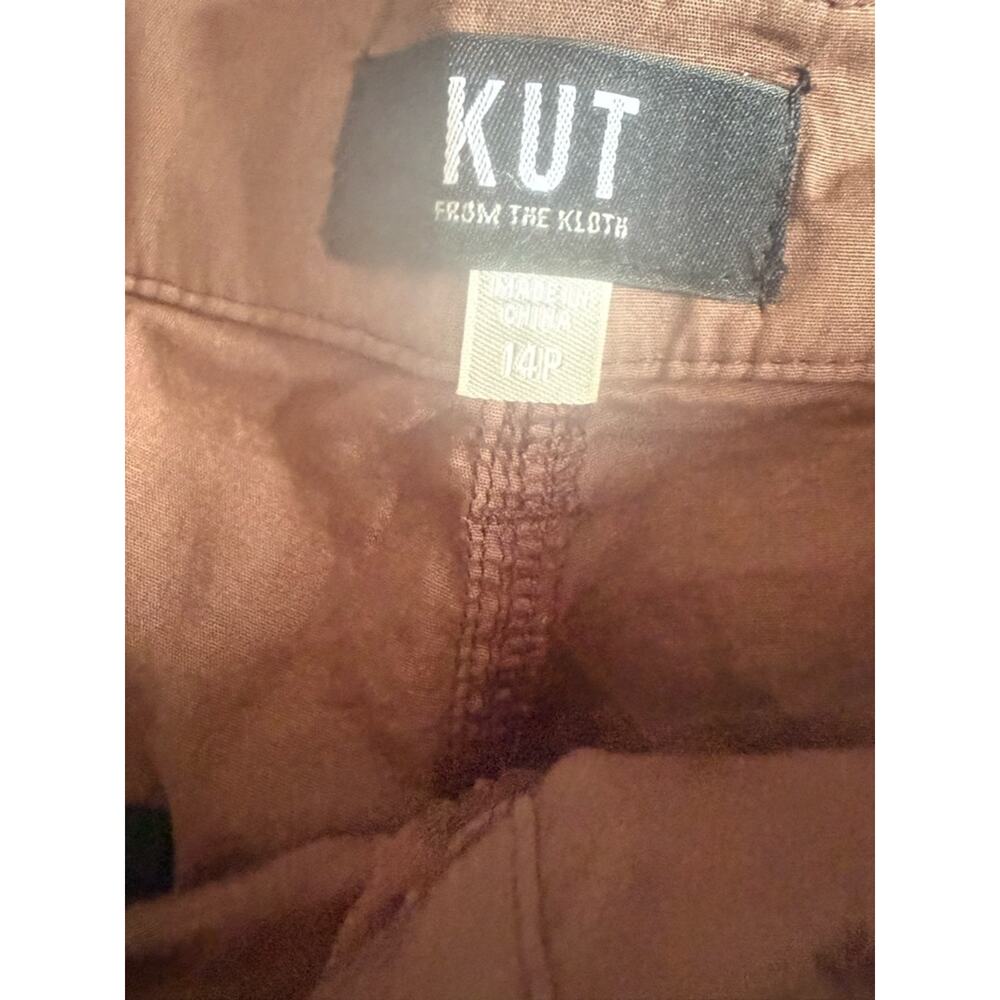 Kut From The Kloth Charlene Wide Leg High Rise Cotton Stretch Pants Size 14P NWT - Picture 6 of 6